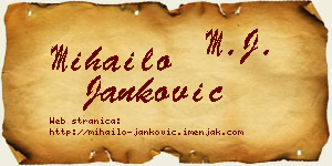 Mihailo Janković vizit kartica